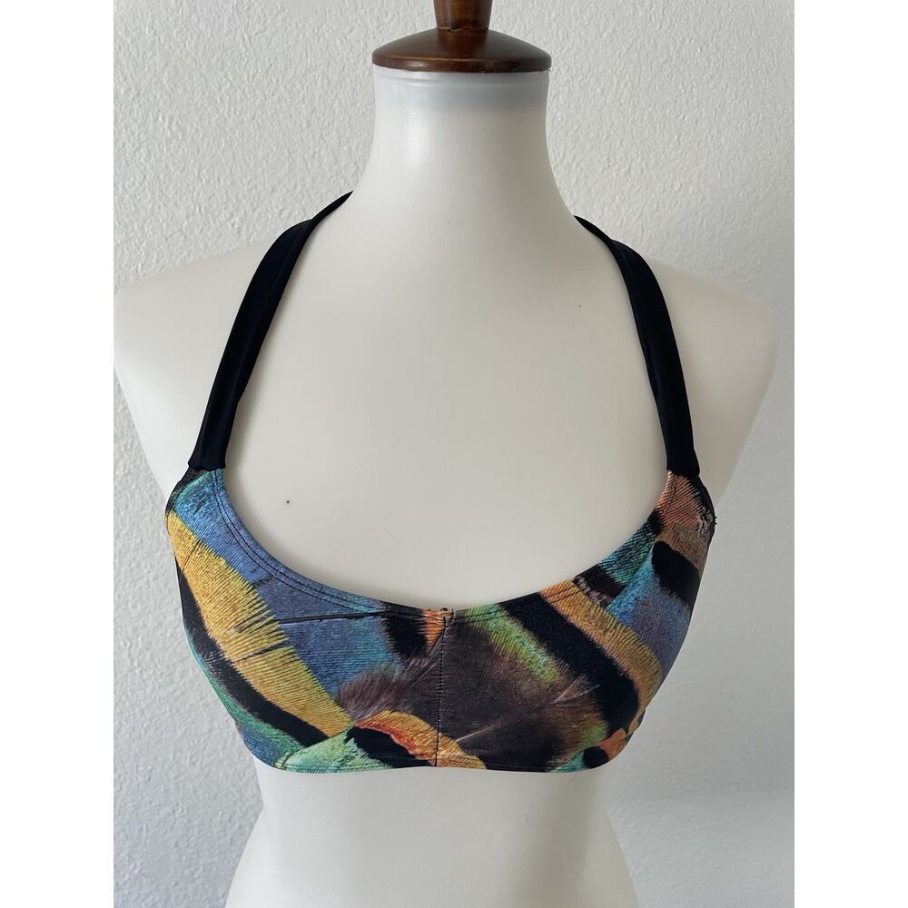 Gypsea Swim Bikini Top Multicolor Striped Swimwear Beach Outdoors